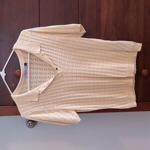 Banned Retro Rosie Ivory Polo Sweater Size Large